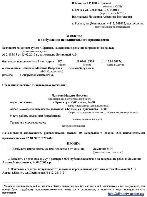 Понимание роли исполнительного документа при взыскании алиментов