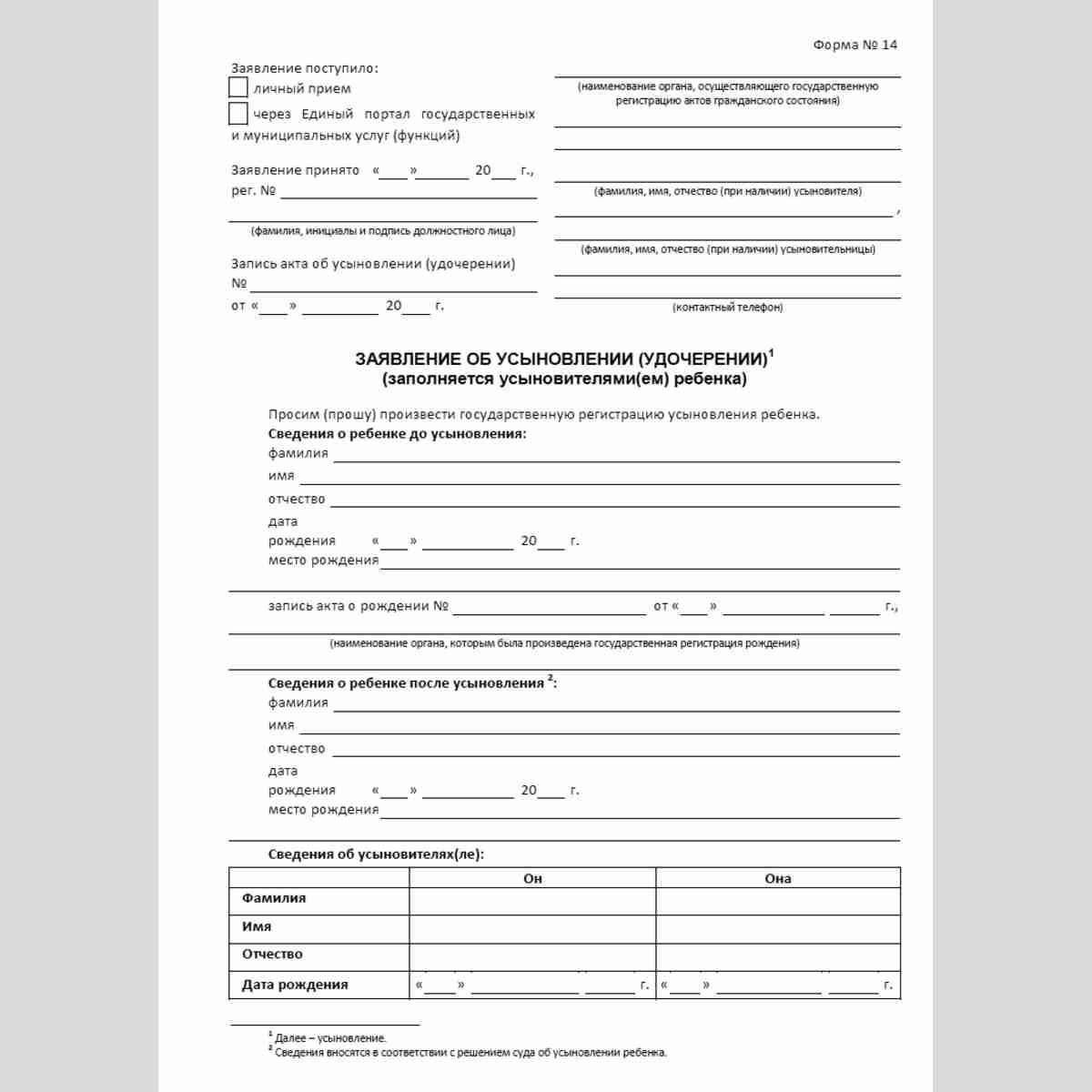 Шаблон заявления об усыновлении: Какая информация должна быть включена?